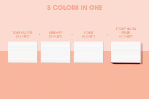 MoteMote MINI Multi-Color Ruled Sticky Notes | USA Located!
