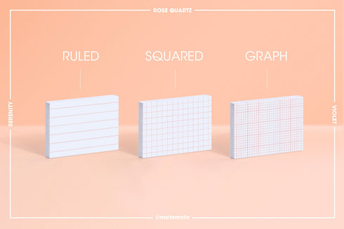 MoteMote MINI Multi-Color Graph Sticky Notes | USA Located!