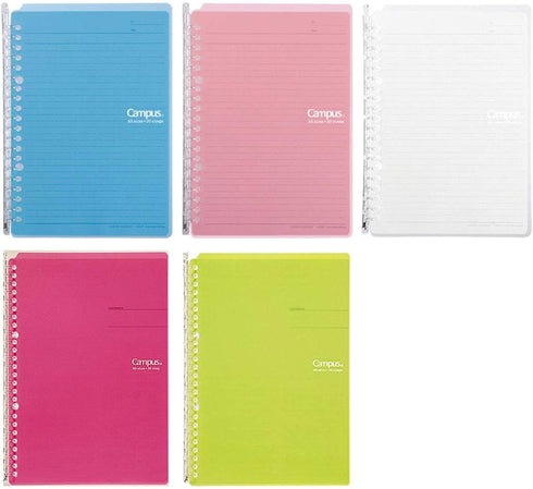Kokuyo B5 Campus PURPLE B5 Smart Ring Binder 26 Rings "Lay Flat" Notebook SP700V | 25 Sheets