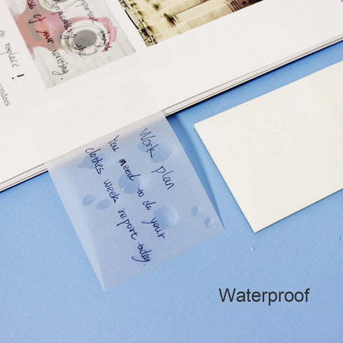 Translucent Transparent PET PLAIN Vellum Sticky Notes | Plain 2 X 3 50 sheets
