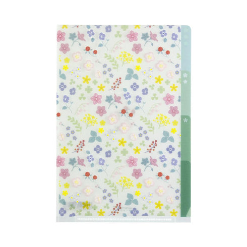 Midori MD A4 3 Pocket Clear Folder | Wildflower Kawaii