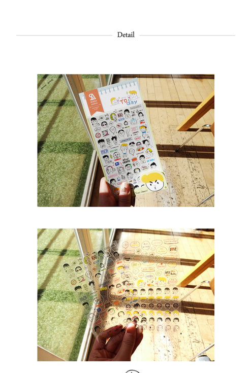 Suatelier Sonia PVC Transparent Stickers 2011 | Today Caricature Stickers Cartoon Stickers Love Stickers Daily Stickers