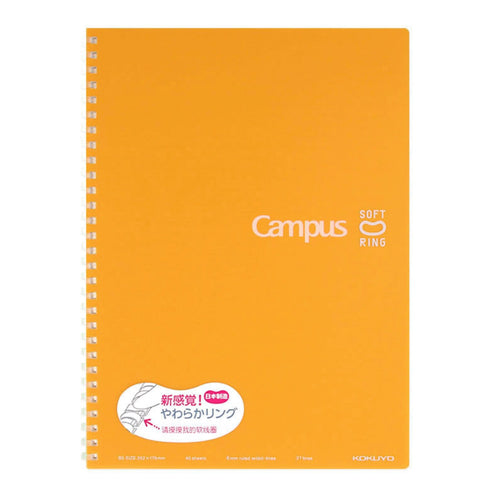 Kokuyo B5 Soft Ring B5 ORANGE Notebook Dotted Line 6mm Rule | Pink 80 Sheets SV308BT