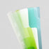 Midori MD A4 5 Pocket Clear Folder | 2-Way Blue Gradient Yellow & Green