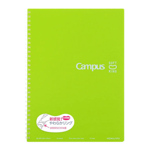 Kokuyo B5 Soft Ring B5 GRAY Notebook Dotted Line 6mm Rule | 80 Sheets SV308BT