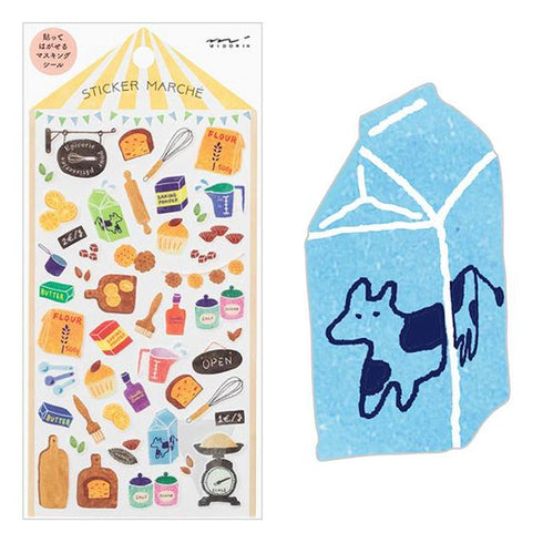 Midori Sticker Marché BAKING Washi Tape Stickers | 2371