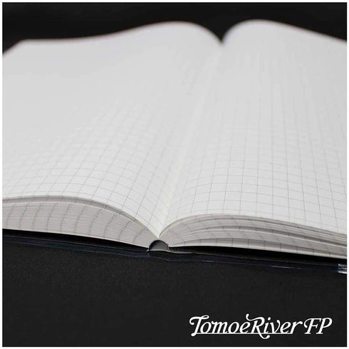 Sakae A5 Tomoe River 52gsm 5mm BLANK Plain Fountain Pen Paper Bleed Proof Soft Cover Notebook Lay Flat | 192 Pages SR-A5NB-MW
