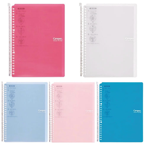 Kokuyo B5 Campus DARK PINK B5 Smart Ring Binder Notebook Sp706 26 Rings "Lay Flat" | 60 Sheets