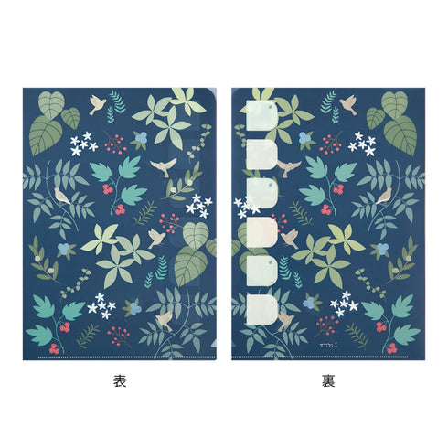 Midori MD A4 Single Pocket Index Clear Folder 2-Pack | Plants