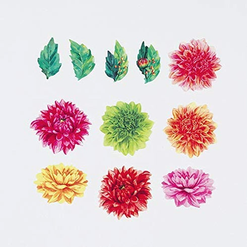 DAHLIA | Bande Washi Tape Masking Tape Sticker Roll BDA232 110 Stickers