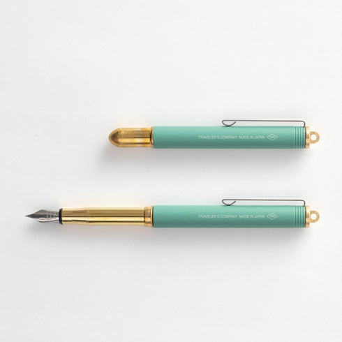 TRAVELER'S COMPANY TRC Brass Fountain Pen Factory Green | Fine Nib Limited Edition Model 38078006