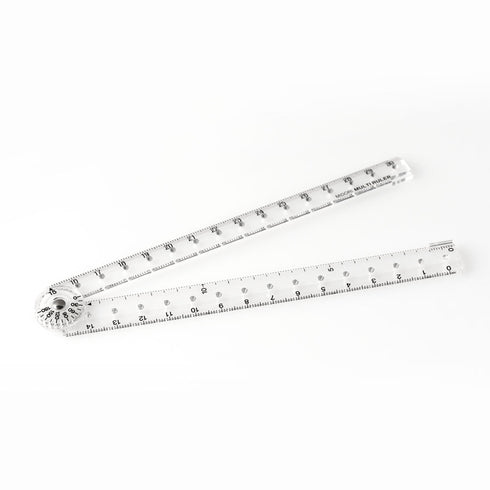 MIDORI Clear Polycarbonate FOLDING Multi Ruler | 30cm
