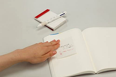 Stalogy Editor's Series A7 RED RULED Lined Memo Pad Sticky Notes