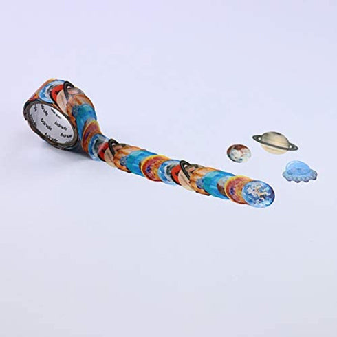 PLANETS | Bande Washi Tape Masking Tape Sticker Roll BDA306 200 Stickers