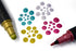 Kuretake ZIG Clean Color Dot METALLIC BLUE Double-Sided Marker | TC8100-125
