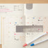 Midori CLIP RULER Stencil Template Bujo Template Metal Bookmark | Stainless Steel