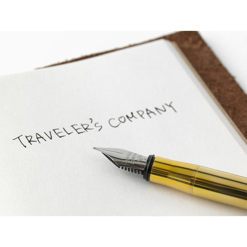 TRAVELER'S COMPANY TRC Brass Fountain Pen Factory Green | Fine Nib Limited Edition Model 38078006