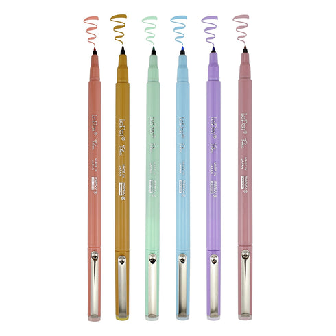 Marvy Le Pen FLEX Brush Pen Flexible PASTELS Pen CORAL PINK 4800-6A | Single Pen or Complete Set