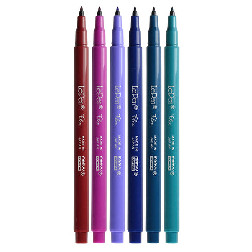 Marvy Le Pen FLEX Brush Pen Flexible JEWEL Pen TEAL 4800-6B | Single Pen or Complete Set