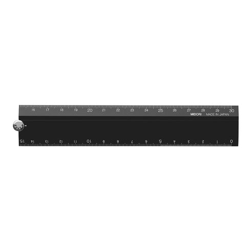 Midori Aluminum FOLDING Multi Ruler with Angle Measurements 30cm | Black