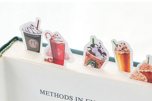 Premium Die-Cut Stickers I Love Drinks Coffee Frappuccino Asian Drinks Beverages