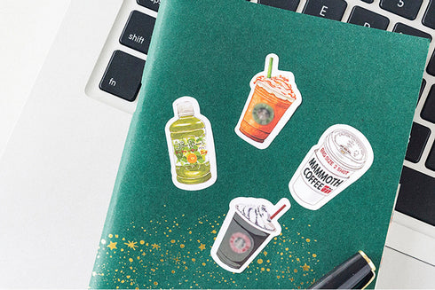Premium Die-Cut Stickers I Love Drinks Coffee Frappuccino Asian Drinks Beverages