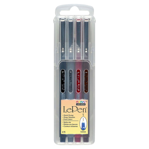 Marvy Le Pen Pen DARK SET Brown 0.3mm 4300-4E | Single Pen or Complete Set