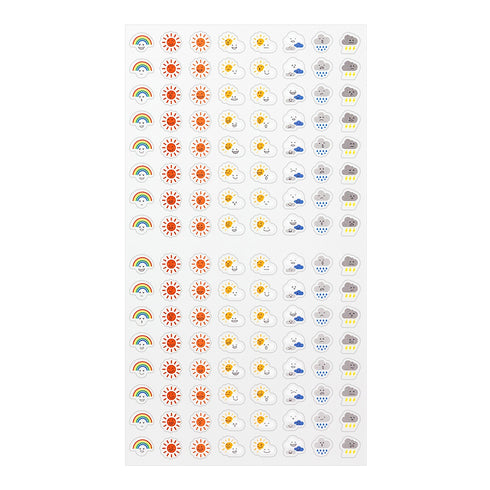 Midori Seal Collection Planner Stickers Removable Mood Stickers Mood Tracker Stickers | 2304 Weather