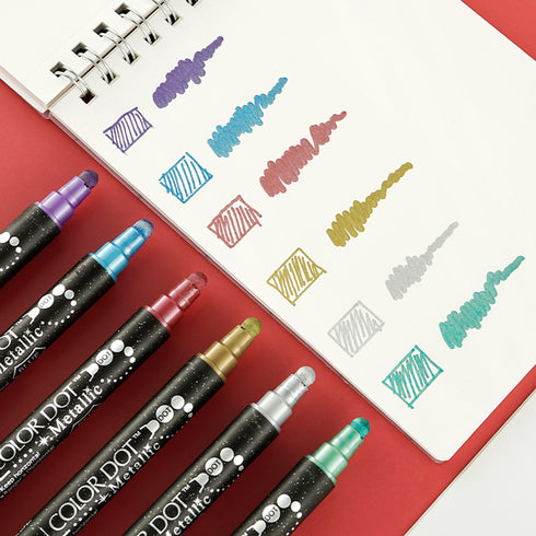 Kuretake ZIG Clean Color Dot METALLIC VIOLET Double-Sided Marker | TC8100-124