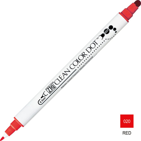 Kuretake ZIG Clean Color Dot BRILLIANT BLACK Double-Sided Marker | TC6100-010