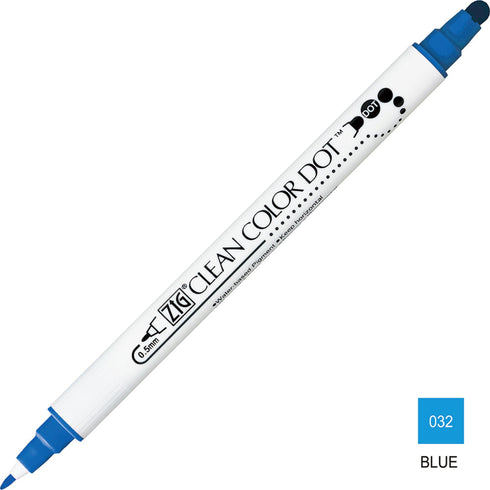 Kuretake ZIG Clean Color Dot BRILLIANT BLACK Double-Sided Marker | TC6100-010