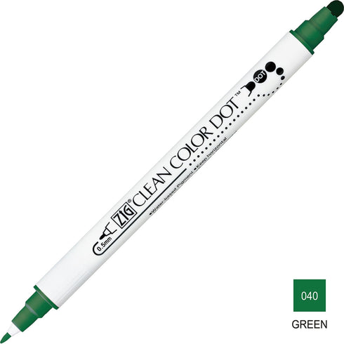 Kuretake CLASSIC COLORS Zig Clean Color Dot Set One Pen or 6 Piece Set Single-Tip Marker | TC-6100/6V