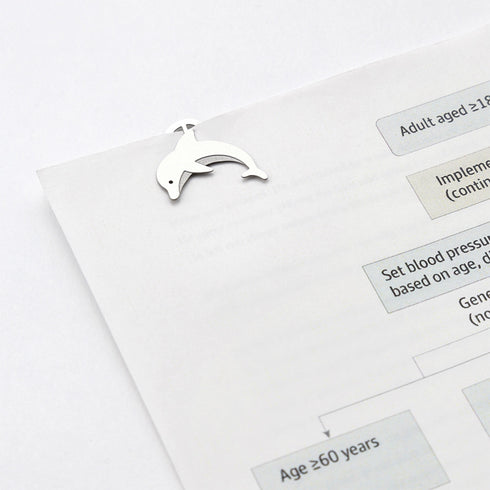 MIDORI E-Clip Etching Clip Aquarium Dolphin Sea Turtle Penguin Polar Bear Paper Clip