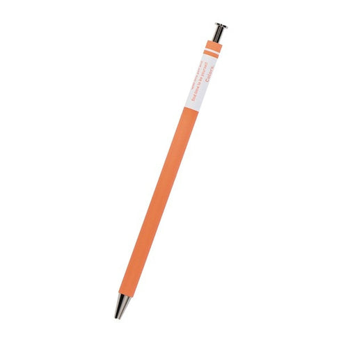 MARK'S STYLE Colors ORANGE Vibrant Wooden Shaft Retractable Gel Ink Pen | 0.5mm