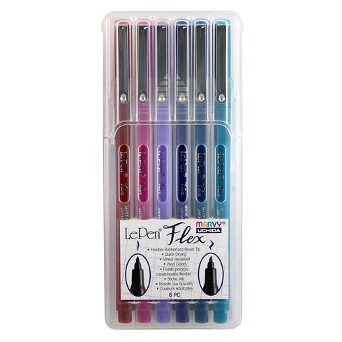 Marvy Le Pen FLEX Brush Pen Flexible JEWEL Pen BURGUNDY 4800-6B | Single Pen or Complete Set