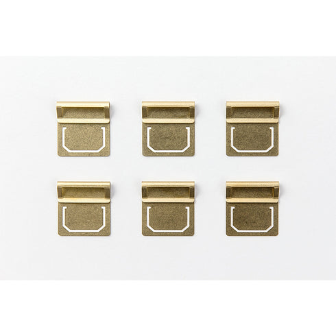TRAVELER'S COMPANY BRASS Index Clips | Set of 6