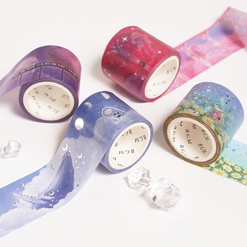 BGM Dreamtime Jellyfish Silver Foil Washi Tape