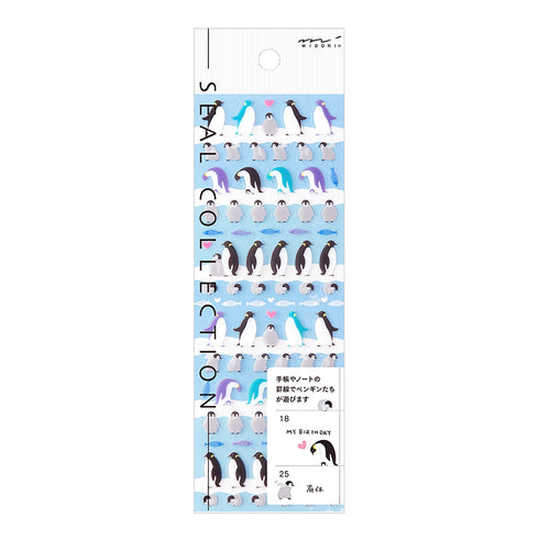 Midori Seal Collection Planner Stickers Removable Sticker | 2197 Penguin