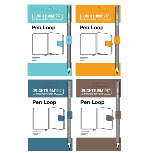 Leuchtturm 1917 Rising Colors STONE BLUE Fabric Pen Loop | Self-Adhesive