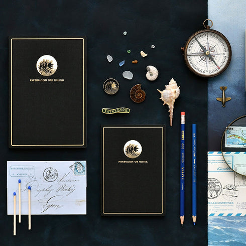 Papermood B6 HIGHTIDE Tomoe River 52gsm Paper 4mm Grid or BLANK Undated Softcover Notebook Planner Journal | 256 Pages