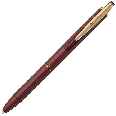 Zebra Sarasa GRAND RED BLACK Metal Body Vintage 0.5mm Push Clip Gel Pen | 2020 Upgrade