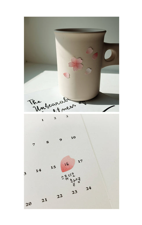 Suatelier Planner Stickers 1667 | Plain Shapes 63 Sakura Petals Cherry Blossom Petal Stickers