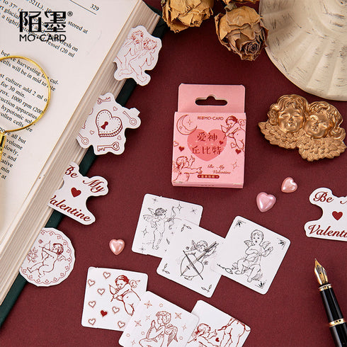 Premium Die-Cut Love Hearts Cupid Lovers Vintage Love Stickers