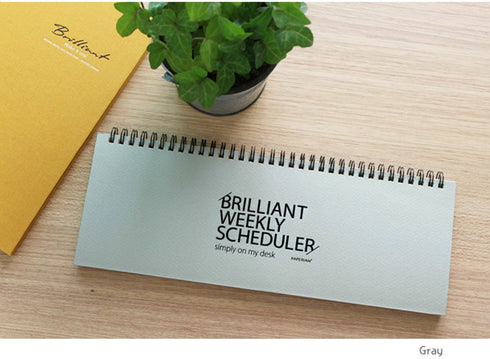 PAPERIAN Brilliant Weekly Desk Scheduler Planner Notebook Task List South Korea | 12 X 4.4 X 0.4