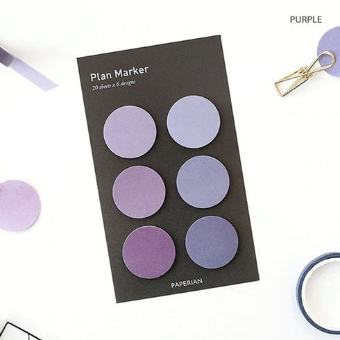 PAPERIAN Plan Marker Round Note Sticky Note Small Sticky Note Memo Sticky Note South Korea | 1 Inch
