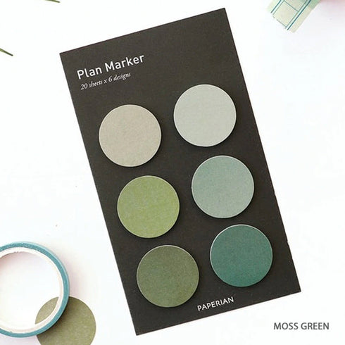 PAPERIAN Plan Marker Round Note Sticky Note Small Sticky Note Memo Sticky Note South Korea | 1 Inch