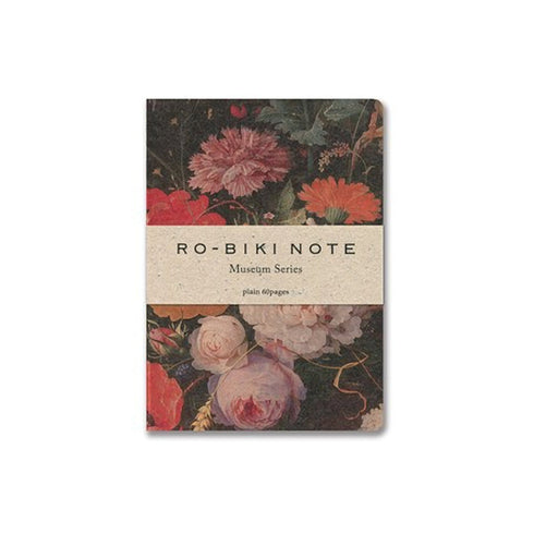 Yamamoto Ro-Biki Notebook Museum Series Flower 5mm Dot Grid 3.5" x 4.9" | 5mm Dot Grid