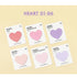 PAPERIAN Single Plan Marker HEART Note Sticky Note Small Sticky Note South Korea | 39 x 34mm