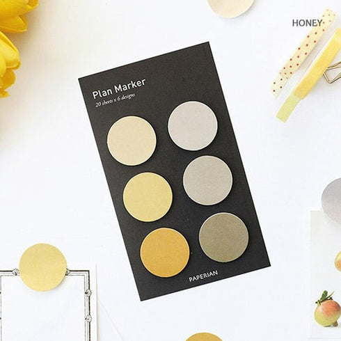 PAPERIAN Plan Marker Round Note Sticky Note Small Sticky Note Memo Sticky Note South Korea | 1 Inch
