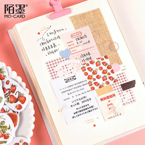 Premium Die-Cut Strawberry Chocolate Strawberries Cocoa Stickers